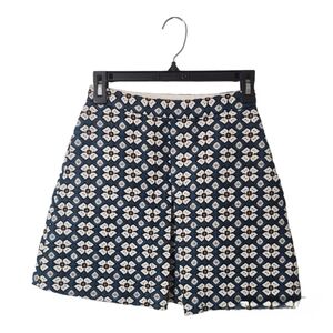 Zara Basics Floral Mini Skirt Size XS Teal Daisy Mod  Daisy Floral Skirt Y2K